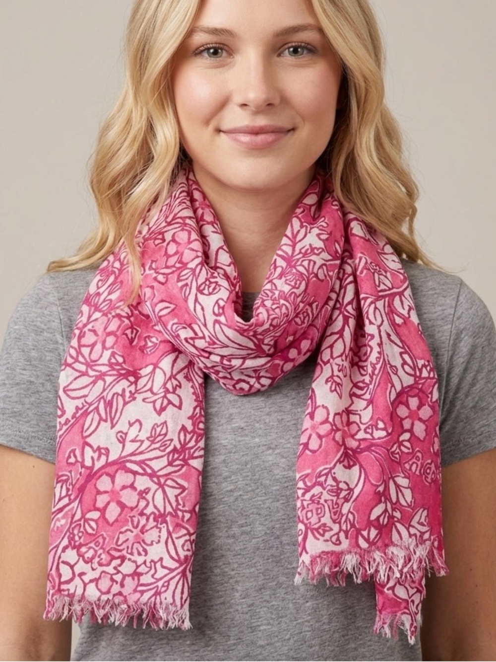 Lilly Pulitzer Alpha Phi Murfette Silk/Cashmere Blend Fringed Scarf